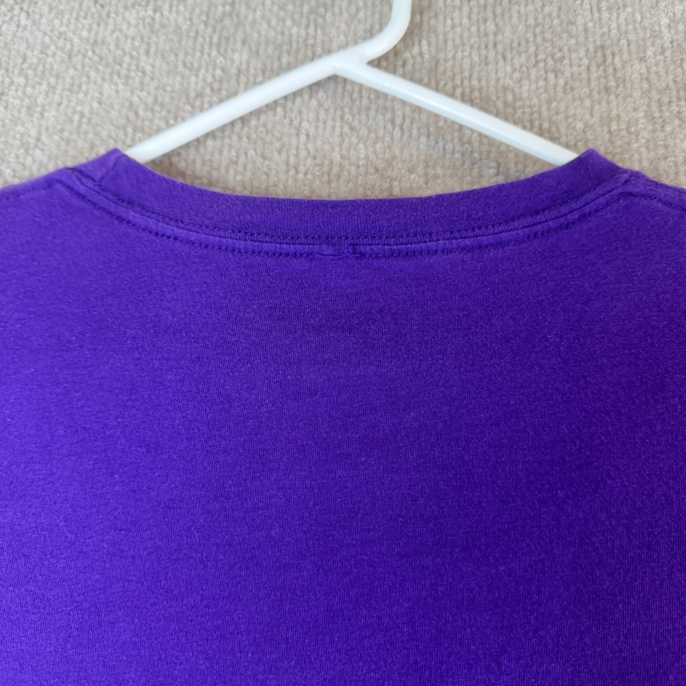 Utah Jazz Vintage Long Sleeve Shirt Purple Graphic Tee Mens XL NBA 1979 Est - Picture 11 of 12